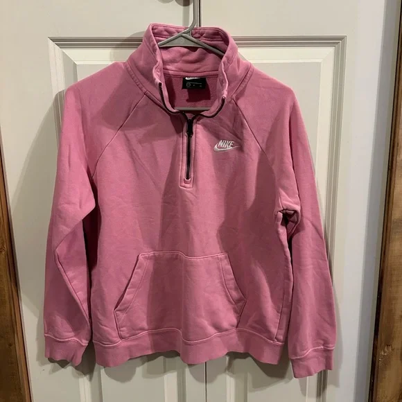 Nike | Sweaters | Pink Womans Nike Sportswear Club Fleecewomens 2zip  Sweatshirt Size S | Poshmark